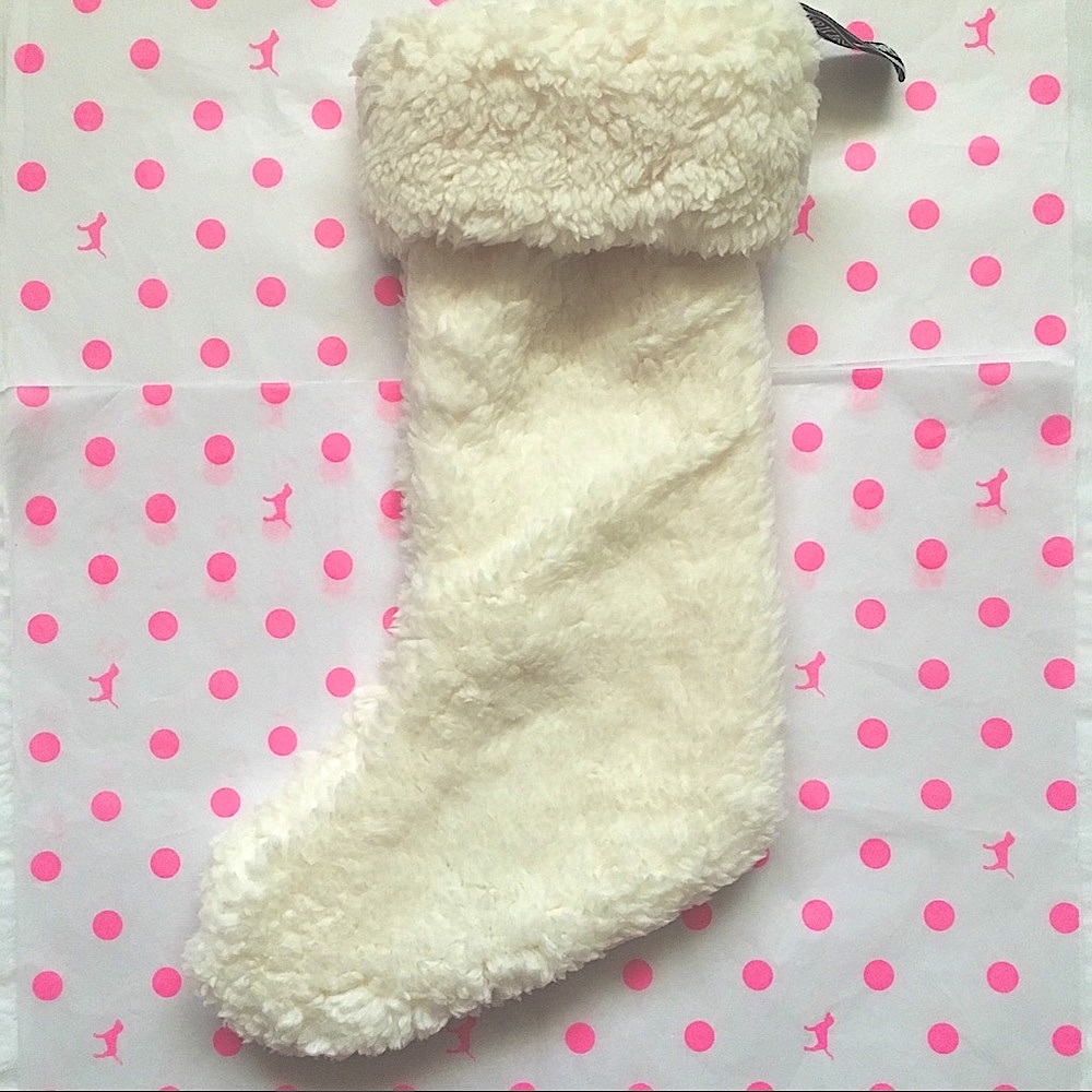 PINK VS Sherpa Stocking Iridescent New With Tag - Picture 5 of 8